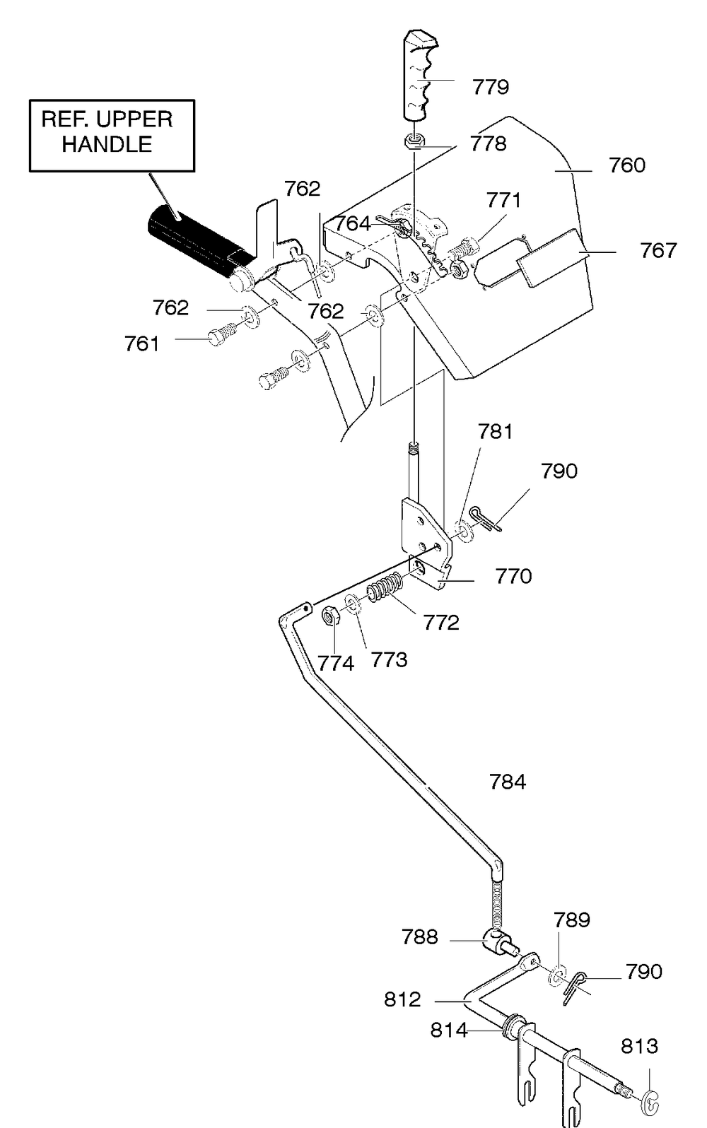 Control Panel Assembly Diagram and Parts List for 631128X31B 2001 Briggs and Stratton Snow Blower